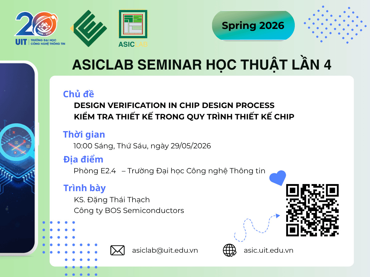 Thông báo Seminar Học thuật ASIC Lab – Lần 4 năm 2026