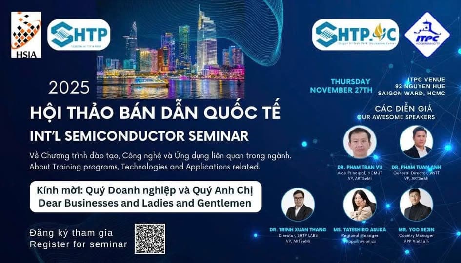 🎓 Khám phá cơ hội nghề nghiệp ngành Bán dẫn tại Hội thảo Bán dẫn Quốc tế 2025