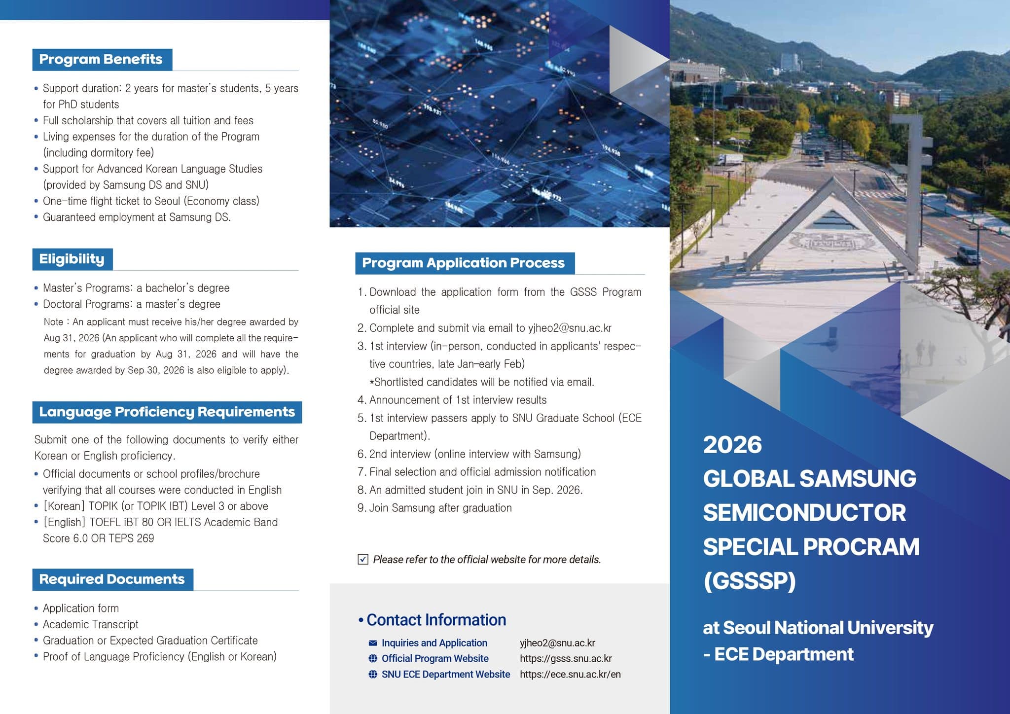 🎓 CHÍNH THỨC MỞ ĐƠN SNU–GSSSP FALL 2026 | HỌC BỔNG 100% – CAM KẾT VIỆC LÀM TẠI SAMSUNG